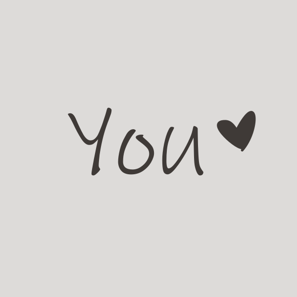 a blank image with the word You in handwriting with a heart.